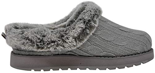 Skechers BOBS from Women's Keepsakes Ice Angel Slipper, Charcoal, 9 M US