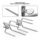 onlyfire Double Ended 8-Prong Rotisserie Fork + 4-Prong Meat Forks (2 Pieces), BBQ Grill Rotisserie Chicken Forks Kit, Fits 12 MM Hexagon & 10 MM and 8 MM Square Spit Rods