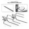 onlyfire Double Ended 8-Prong Rotisserie Fork + 4-Prong Meat Forks (2 Pieces), BBQ Grill Rotisserie Chicken Forks Kit, Fits 12 MM Hexagon & 10 MM and 8 MM Square Spit Rods