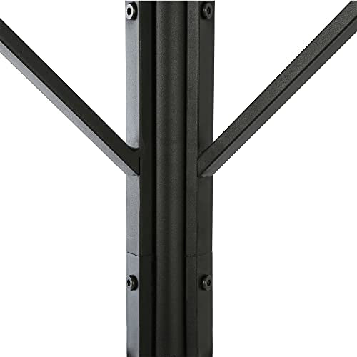 (Black) - Homebi Coat Rack Hat Stand Free Standing Display Hall Tree Metal Hat Hanger Garment Storage Holder with 9 Hooks for Clothes Hats and Scarves in Black,45cm Wx 17.180cm Dx 70.220cm H