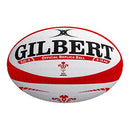 Gilbert Wales WRU Replica Rugby Ball 2020 - White and Red 5