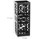 ZENFUN Metal Umbrella Holder, Umbrella Stand for Entryway, Square Umbrella Organiser, Umbrella Stand Freestanding for Home, Office, Hotel, Black, 15 x 15 x 40 cm