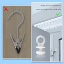 100Pcs Curtain Sliders Curtain Track Hooks Curtain Rail Hooks Curtains Glider Hooks Curtain Rail Track Rollers White Curtain Hooks Track Glider Track Rail Hooks for Office Home School