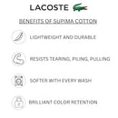 Lacoste Heritage Supima Cotton 6-Piece Towel Set, 2 Bath Towels, 2 Hand Towels, 2 Washcloths, Aloe