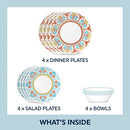 CORELLE Global Collection, Terracotta Dreams, 12-pc Dinnerware Set, Service for 4, PLACEHOLDER (1144868)
