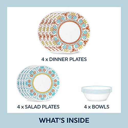 CORELLE Global Collection, Terracotta Dreams, 12-pc Dinnerware Set, Service for 4, PLACEHOLDER (1144868)