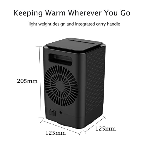 Bitzong Energy Efficient Portable Office & Home Electric Ceramic Heater 240V SAA Approved Black
