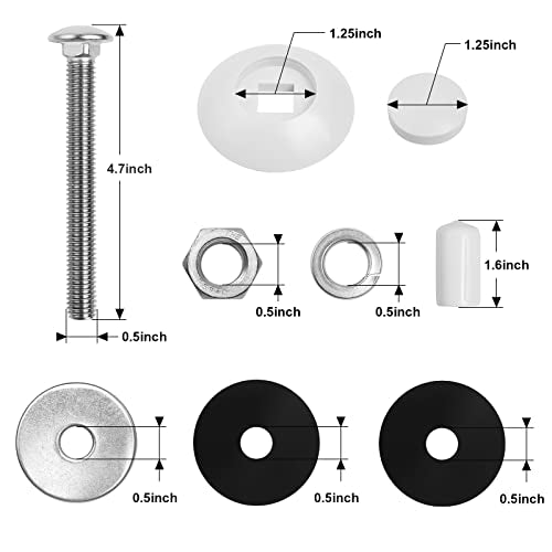 NOVINO 67-209-911-SS Pool Diving Board Mounting Kit Replacement for S.R.Smith Two Hole Residential Diving Board of 6ft/8ft/10ft,with Bolts/Washers/Nuts