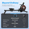 MERACH Electromagnetic Rowing Machine with Exclusive App, Dual Slide Rail Design Magnetic Rower, True 350LB Max Weight, Rowing Machines for Home Use, Auto Resistance Feature