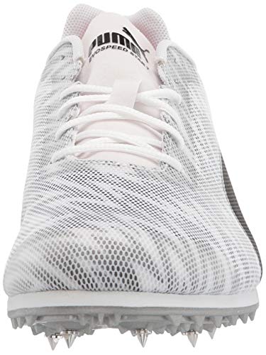 PUMA Men's Evospeed Star 7 Track and Field Shoe, Puma White-puma Black-puma Silver, 9.5