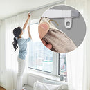 YXHOMME Ceiling Curtain Track, Telescopic Ceiling Mount Curtain Track System Adjustable Room Divider Track Set (2.8ft-5ft)