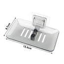 Bathroom Waterfall Tray Holder Soaps Plate Suction Case Containers Dish Storage