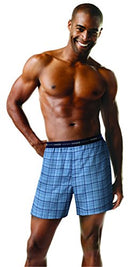 Hanes Red Label Men's Tartan Boxer with Exposed Waistband, Assorted-10 Pack, Small