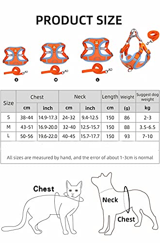 New Reflective Dog Harness for Small Dogs,Soft Suede Puppy Harness and Leash Set,Escape Proof Small Dog and Cat Harness,Step-in Dog Vest Harness for Extra Small,Medium Dogs,Breathable Dog Rope