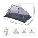 Naturehike Backpacking Tent for 1 Person Camping Hiking Lightweight Waterproof one Person Tent with Footprint