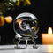 ZEERSHEE 60mm 3D Laser Engraved Crystal Fairy & Moon Ball Figurine 3D Crystal Ball Sphere with Stand Glass Paperweights Table Decor for Girls Daughters