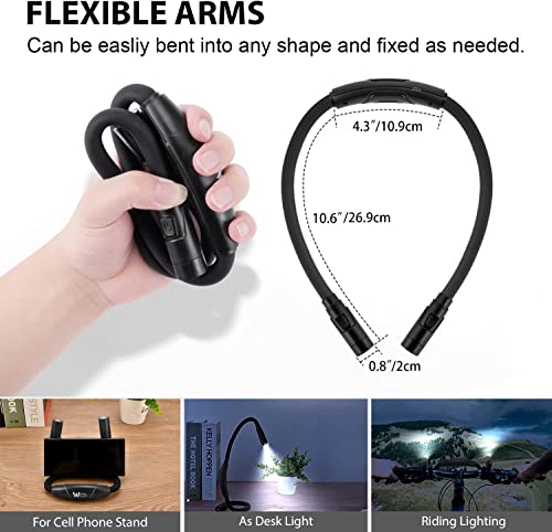 LUXJET Flexible LED Book Lamps, Rechargeable Reading Lamp, Also for Children's Lighting, Jogging, Hiking, Camping, Picnic