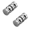 NUZAMAS Set of 2 304 Stainless Steel Shower Screen Door Knobs, Round Back-to-Back Door Handle Door Knob Replacement Polished Chrome