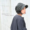 CHARM Womens Winter Newsboy Slouchy Hat - Mens Flat Cap Organic Cotton Baker Boy Visor Grey