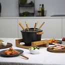 Princess 01.173025.02.001 Fondue Set Pure Black, Bamboo, 800 W, 1.5 liters, Bamboo & Black