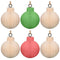 Hiboom 6 Pcs Wood Christmas Ball Unfinished Natural Round 2.6 x 2.4 Paulownia Balls Ornaments for Christmas Trees Crafts Hanging DIY Paint Decor Ball for Crafting Painting Adults(Wood Color)