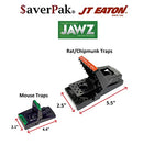 $averPak SaverPak 2 Pack - Includes 2 JT Eaton Jawz Mouse Traps for use with Solid or Liquid Baits