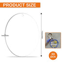 30 Pieces 3 Inches (7.5 CM) Round Acrylic Panel with Hole, Clear Circle Acrylic Sheet, Acrylic Blanks Transparent Circle Ornament for Keychain Picture Frame Painting DIY Crafts