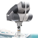 SUNDGORA Deluxe Marine High Back Folding Boat Seat,Stainless Steel Screws Included,Charcoal/Light Grey(2 Seats)