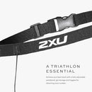 2XU Unisex Race Belt with Loops - Use for Triathlons, Marathons, Running Events, Fully Adjustable - Black/Nero - One Size