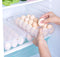 ZHENFAN Clear Plastic Egg Holder for Refrigerator, Stackable Egg Storage Trays With Lid & Handles, Plastic Egg Box Carrier 4 Pack, BPA-Free Egg Storage Container for 18 Eggs