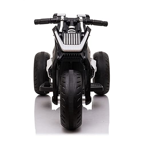 6V Kids Electric Ride On Motorcycle Electric Car 3 Wheels Play Toy Motorbike,Flashing Lights with Music,Black