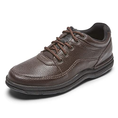 ROCKPORT Mens World Tour Classic Walking Shoe, Brown Tumbled Leather, 14 Wide