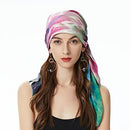 Chemo Headwear Pre Tied Head Scarf Headwraps Lightweight Turban Beanie Cap for Women (Tie Dye Green)