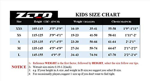 ZCCO Kids Short Wetsuits 2.5mm Children's Neoprene Suit Short Sleeve, Youth Boy's and Girl's One Piece Shorty Wetsuit for Diving,Swimming,Surfing Water Sports(DK-BE-2XS)
