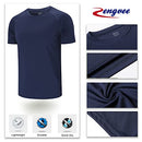 ZENGVEE 5 Pack Men's Workout Running Shirts Athletic Gym Tops Quick-Dry Moisture Wicking Breathable Sport Tee Crew Neck Short Sleeve T-Shirts for Outdoor Sportswear(510-Black White Green Navy Red-L)