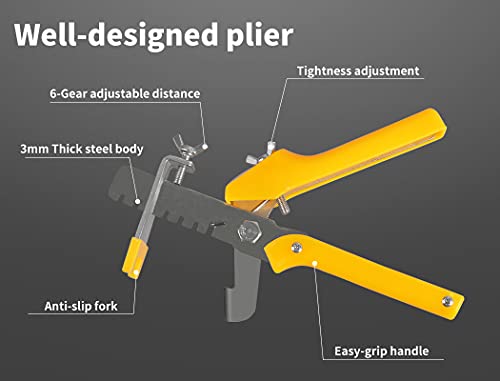 1000x 3MM Tile Leveling System Clips Levelling Spacer Tiling Tool Floor Wall