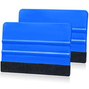 2 Pieces Wallpaper Smoothing Tool, Vehicle Vinyl Felt Squeegee Window Tint Film Tool for Peel and Stick Wallpaper (Blue)