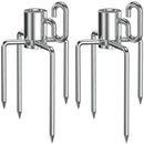 Onlyfire 6008 BBQ Roast Rotisserie Skewer Forks for 8x8 mm Square Spit Rods