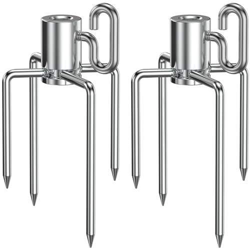 Onlyfire 6008 BBQ Roast Rotisserie Skewer Forks for 8x8 mm Square Spit Rods