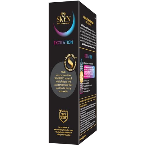 SKYN Excitation Non-Latex Lubricated Condoms, 12 Count