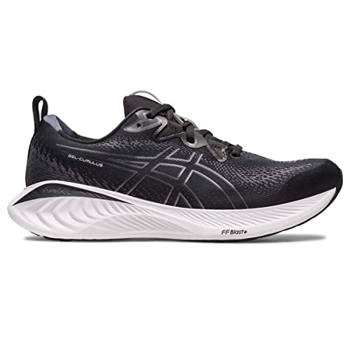 ASICS Men's Gel-Cumulus 25 Running Shoes, Black/Carrier Grey, 12 Wide