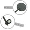 Somotoos 2 Pcs Rearview Bike Mirrors, Convex Lens That Support 360ｰ Rotation, Can be Used on Both Sides Handlebars of Kid's Bike, Mountain Bike, Road Bike and Fixed Gear Bicycle (Black)