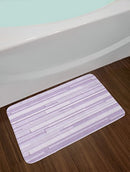 Ambesonne Modern Bath Mat, Contemporary Stone Like Linear Band Motif in Pastel Tones Work of Art, Plush Bathroom Decor Mat with Non Slip Backing, 29.5" X 17.5", Lavender Lilac