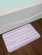 Ambesonne Modern Bath Mat, Contemporary Stone Like Linear Band Motif in Pastel Tones Work of Art, Plush Bathroom Decor Mat with Non Slip Backing, 29.5" X 17.5", Lavender Lilac