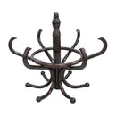 Coat Rack Stand Wooden Hat Clothes Umbrella Standing 12 Hooks Hanger Walnut Tree Walnut Brown