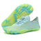 WateLves Water Shoes for Men Women Barefoot Quick-Dry Aqua Sock Outdoor Athletic Sport Shoes Kayaking Boating Hiking Surfing Walking, Blue/Green, 10 Women/9 Men