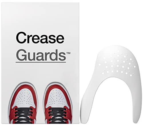 SOL3 Crease Guards™ | Shoe Crease Protectors for Sneakers - Air Force 1, Jordans, Dunks - 2 Pairs, White, Large (Men’s 7.5-13)