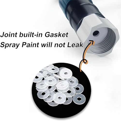 ZHUITU Airless Paint Sprayer Roller Inner Feed for High Pressure Airless Spray Gun with Wand Power Wall Brush Self-Priming Paint Roller 11.8 inch Extension Pole, Silver