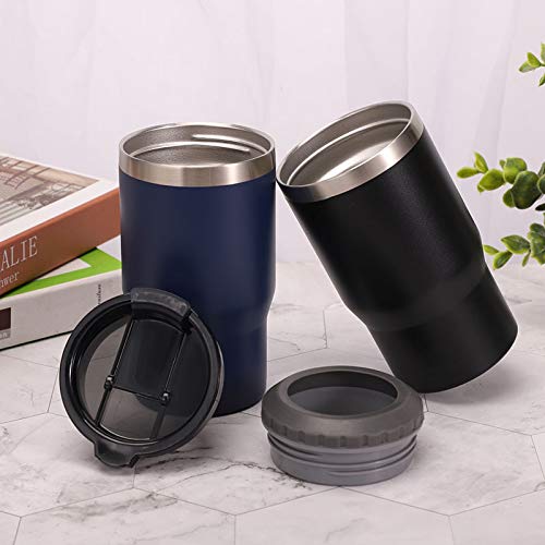 4 in 1 Stainless Steel Can/Bottle Insulator, 14oz Two-Way Lids SUS Insulated Can Cooler, Beer Bottle holder(Red)