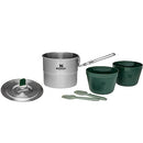 Stanley Adventure Stainless Steel Camping Cooking Set for Two 1.0L / 1.1 QT with Bowls and Sporks - 6 Piece Camp Cook Set - Stainless Steel Pot with Lid - Cookware for Backpacking and Camping